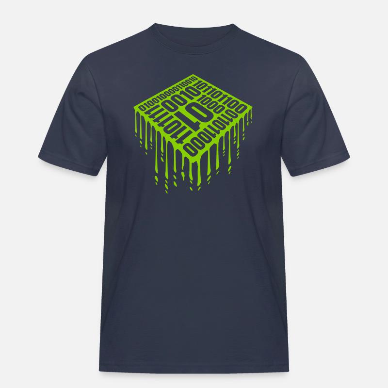 Binary Code Program Language - Men's Workwear T-Shirt - navy