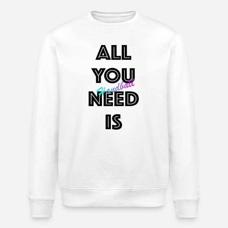 Handball Gradient Script - Stanley/Stella ROLLER Unisex Organic Sweatshirt - white