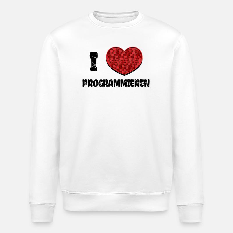 Developer Herz Webentwickler Statement Computer - Stanley/Stella Unisex Bio-Sweatshirt ROLLER - Weiß