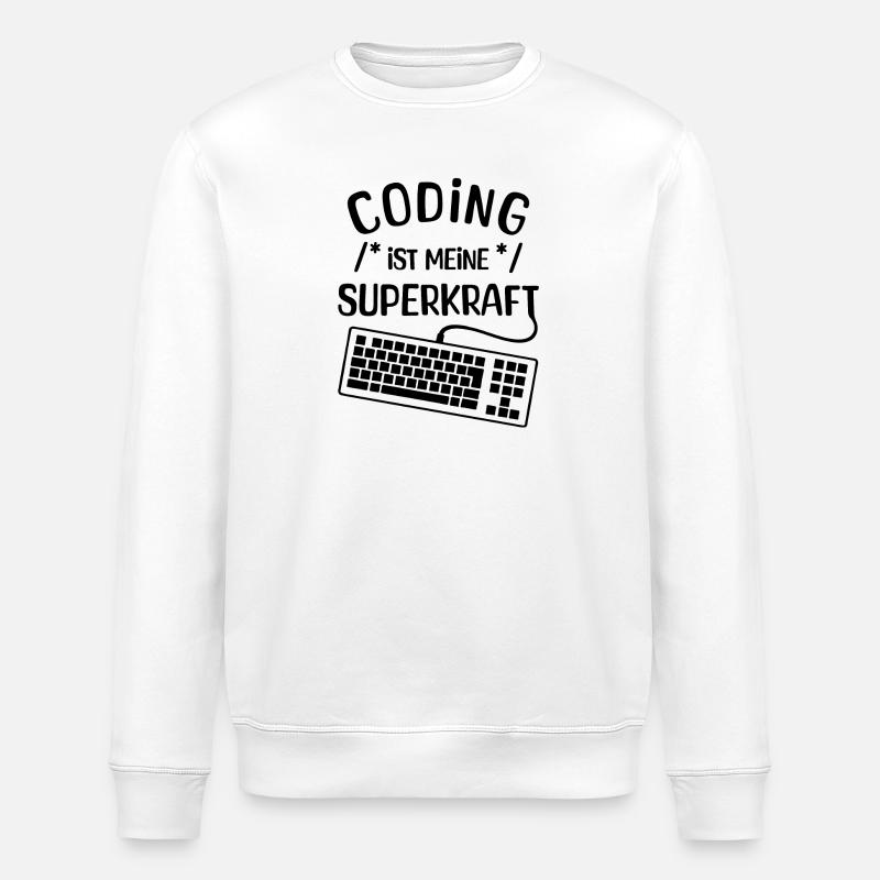 Computer Code Statement Developer Computerfreak - Stanley/Stella Unisex Bio-Sweatshirt ROLLER - Weiß