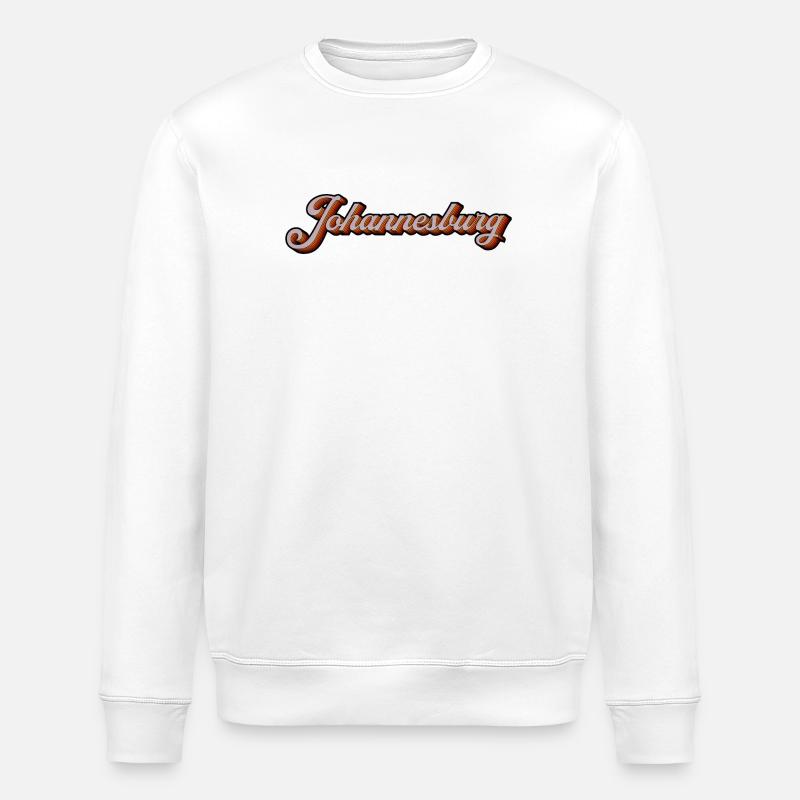 Johannesburg Retro Script - Stanley/Stella ROLLER Unisex Organic Sweatshirt - white
