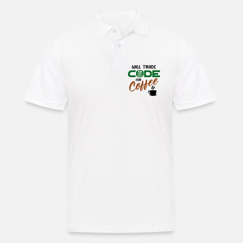 Code Statement Developer Computerfreak Informatik - Männer Poloshirt - Weiß