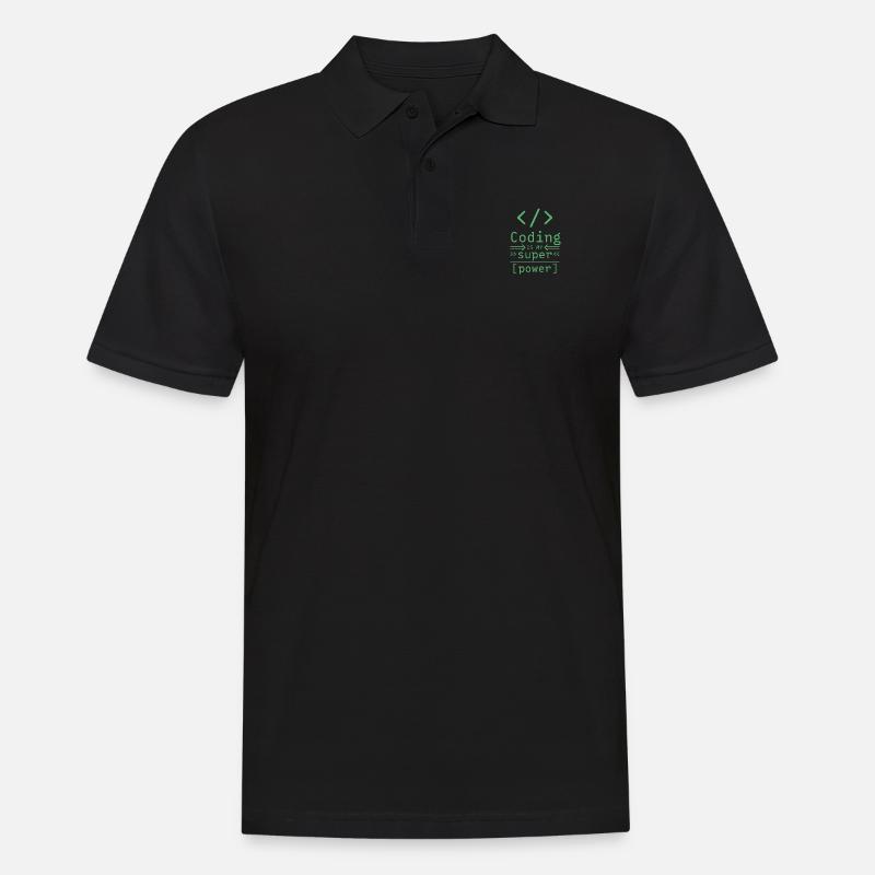 Programmer software Coder codeur - Polo Homme - noir
