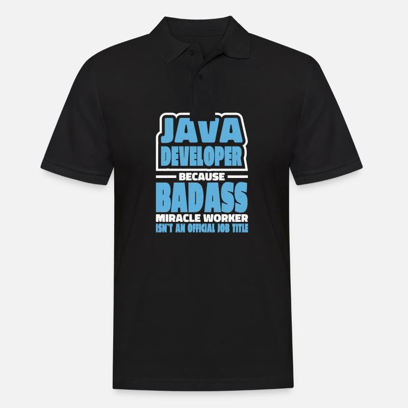 Java Developer Badass - Männer Poloshirt - Schwarz
