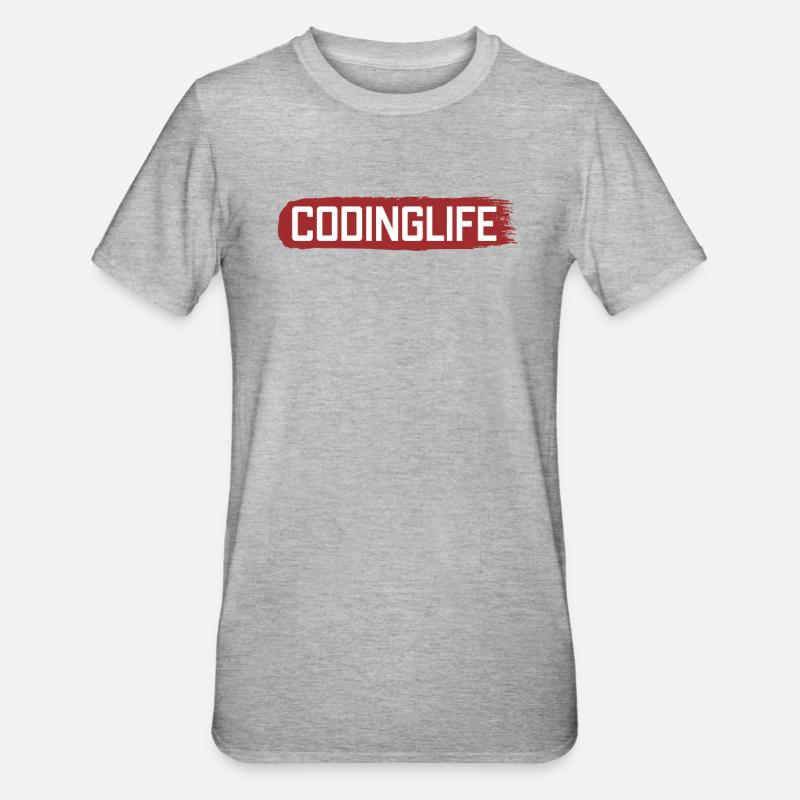 Codinglife Software Developer Developer - Unisex Polycotton T-Shirt - heather grey