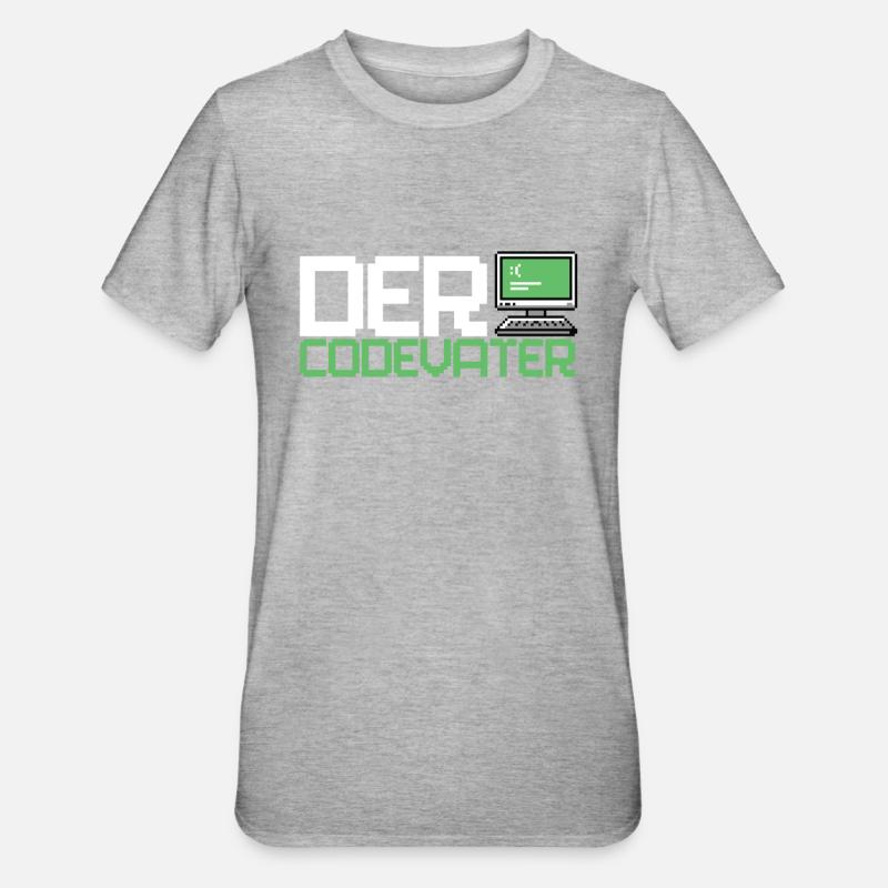 Entwickler Coder Programmierer Computer - Unisex Polycotton T-Shirt - Grau meliert