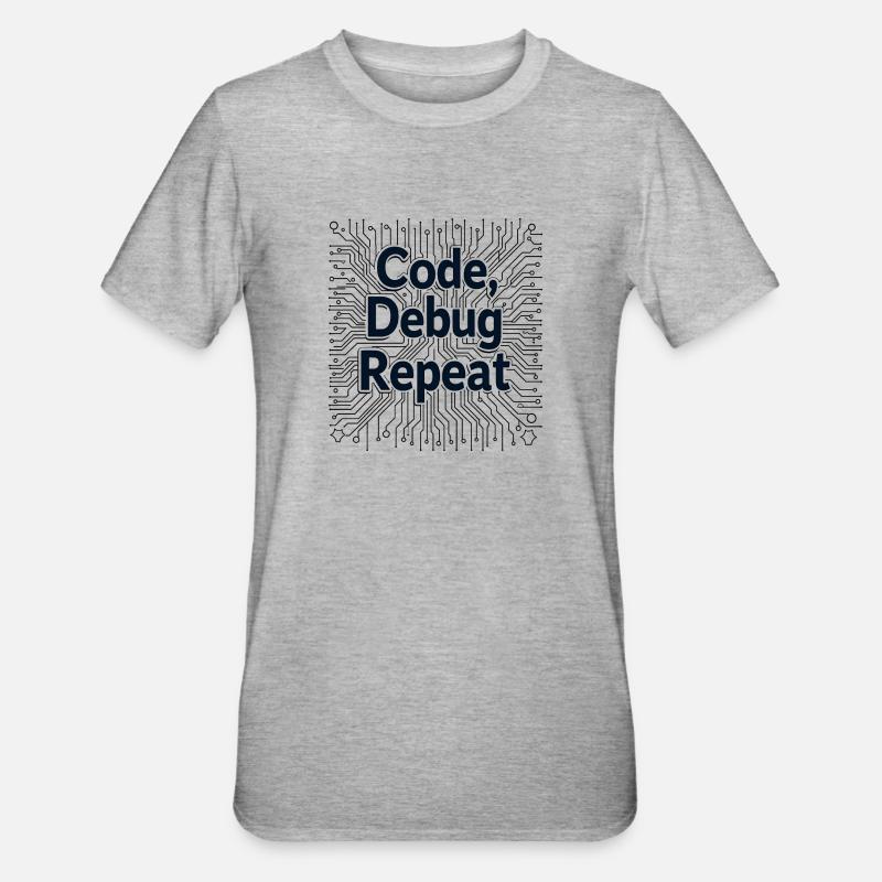 Code Debug Repeat - Software Engineer - Unisex Polycotton T-Shirt - heather grey