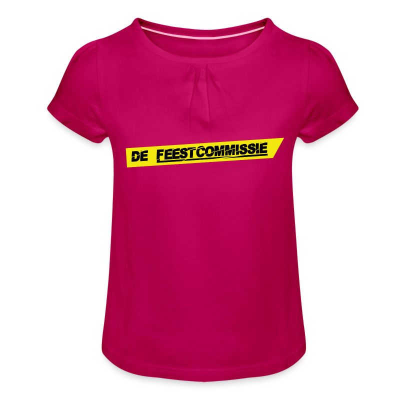 feestcom logo - Meisjes-T-shirt met plooien