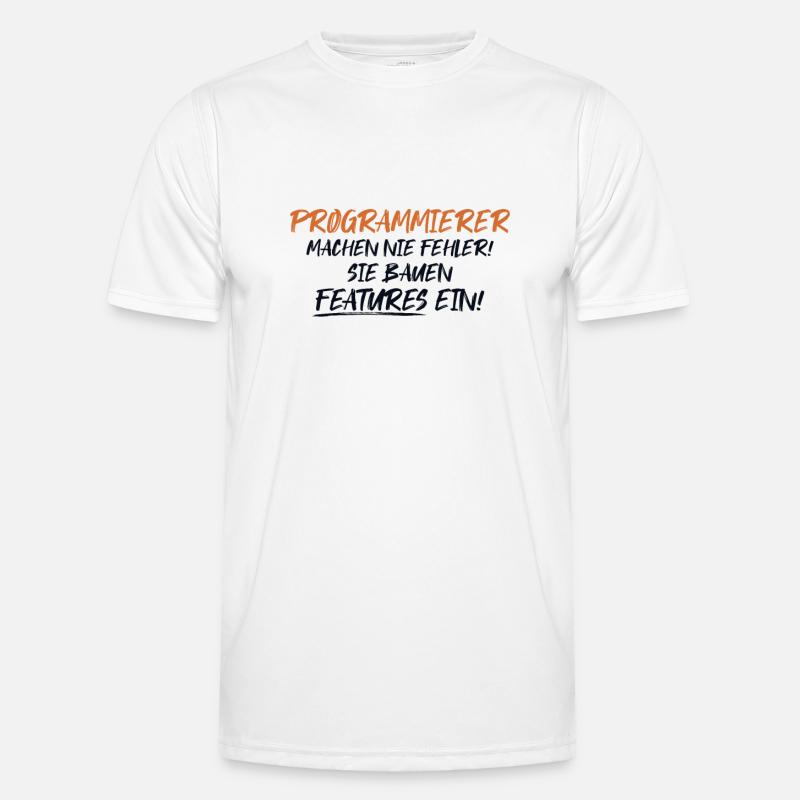 Programmierer Bauen Features Developer Coder - Männer Funktions-T-Shirt - Weiß
