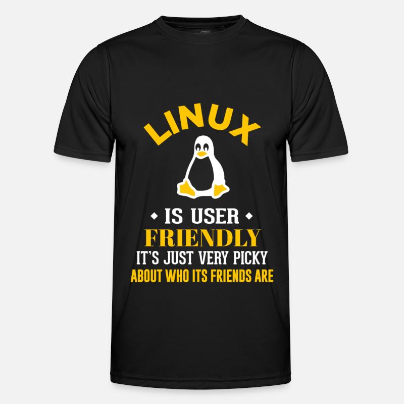 Linux nerdkoding programmerer nerd Funksjons-T-skjorte for menn