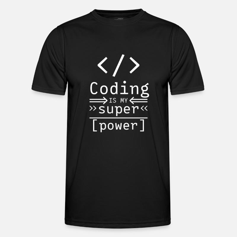 Software Coding Hacker Programmieren Programmierer - Männer Funktions-T-Shirt - Schwarz