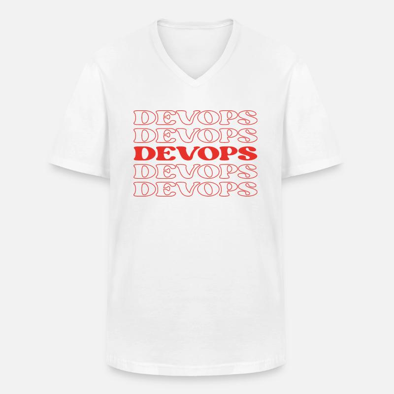 Devops Developer Operations Engineer Devops - Männer-T-Shirt mit V-Ausschnitt - Weiß