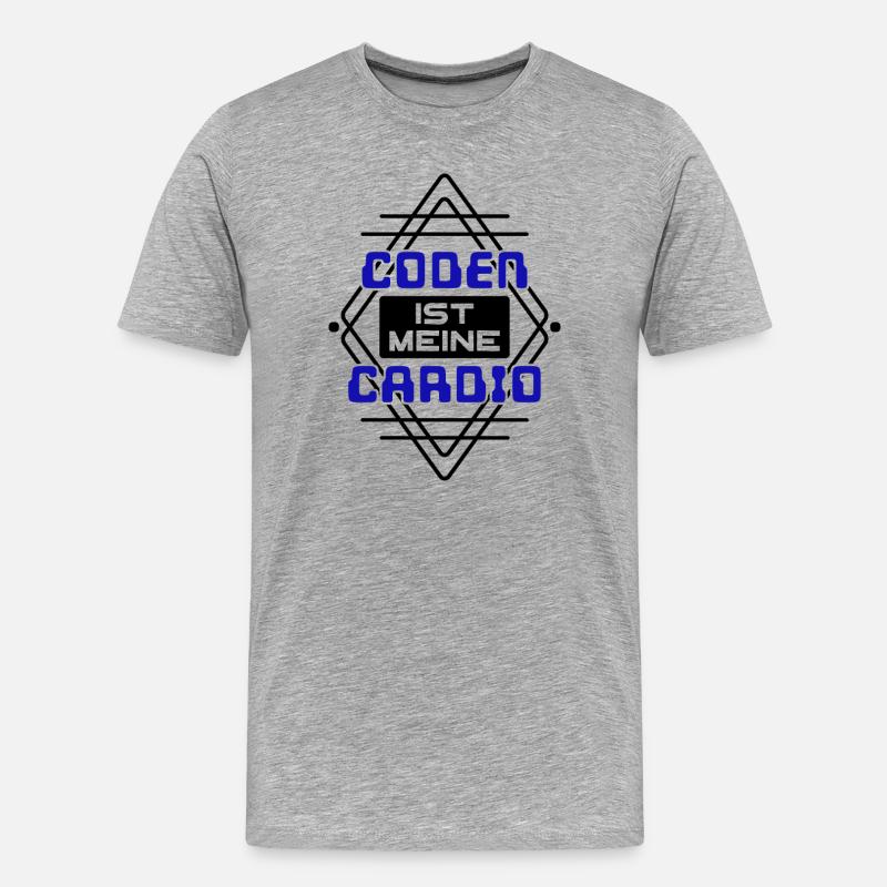 Software Developer Developer Cool Saying Coden - Men's Premium Organic T-Shirt - heather grey