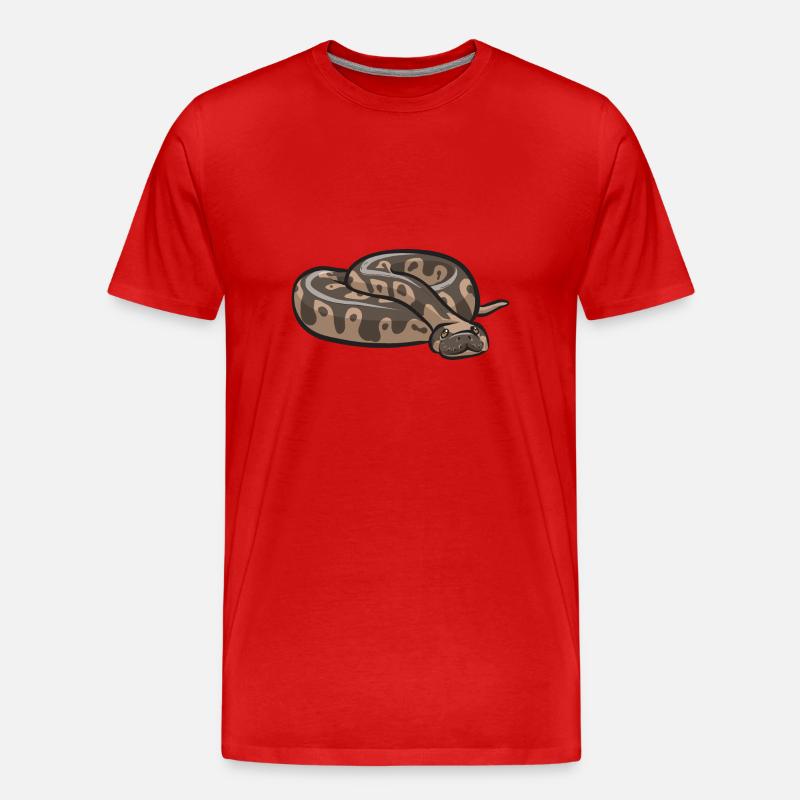Ball Python Snake King Python - Men's Premium Organic T-Shirt - red