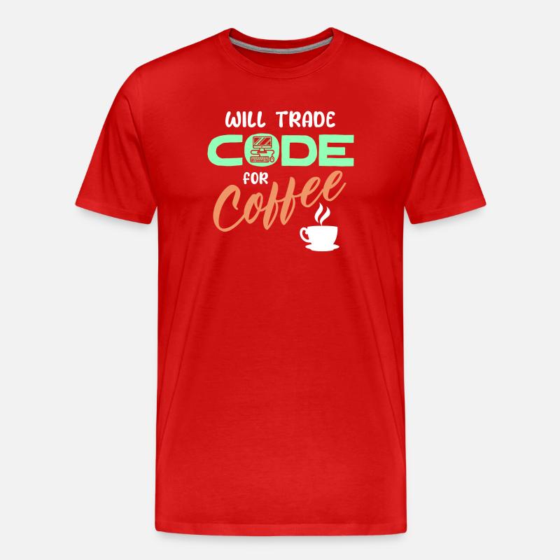 Programmierer Developer Code Statement Computer - Männer Premium Bio T-Shirt - Rot