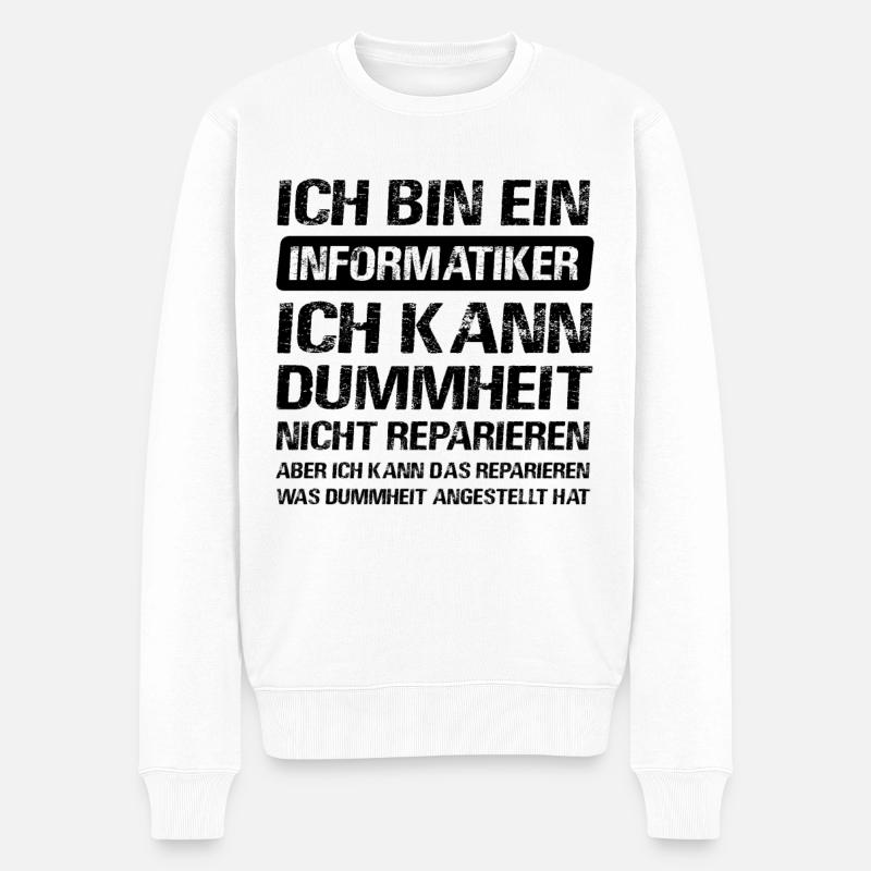 Informatiker Software Programmierer - Männer Premium Bio Pullover - Weiß