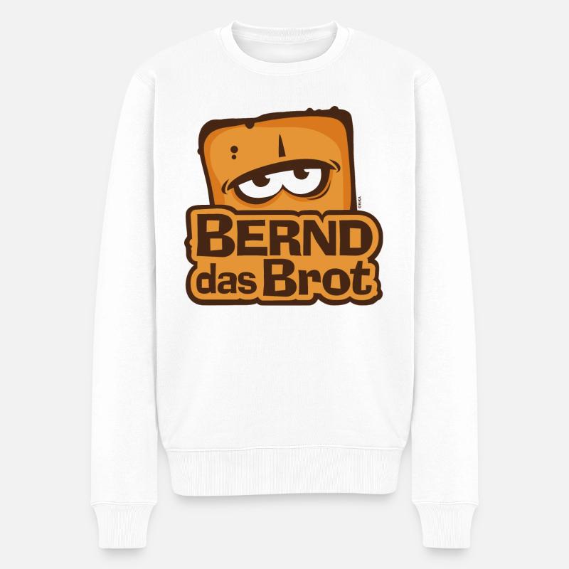 Bernd Das Brot Logo - Männer Premium Bio Pullover - Weiß