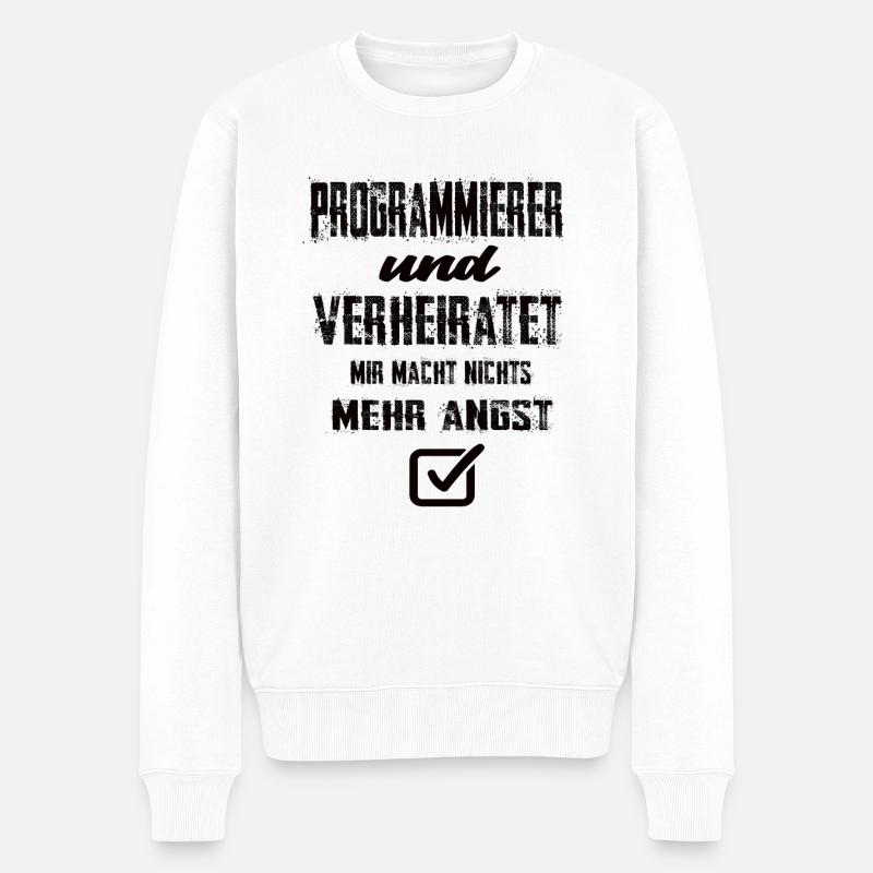 Programmierer - Männer Premium Bio Pullover - Weiß