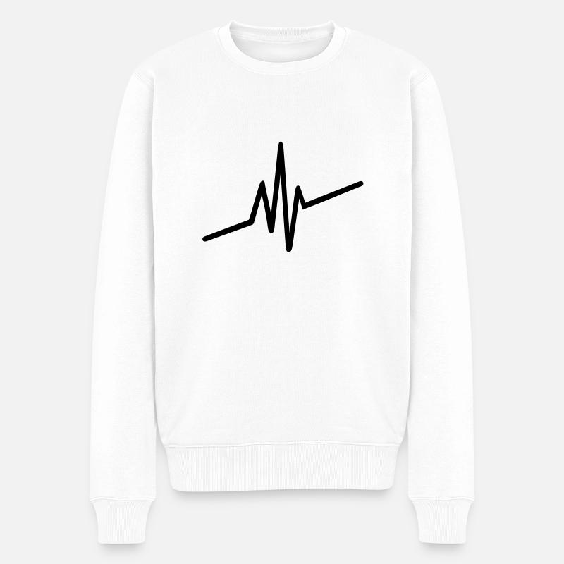 Frequenz - Männer Premium Bio Pullover - Weiß