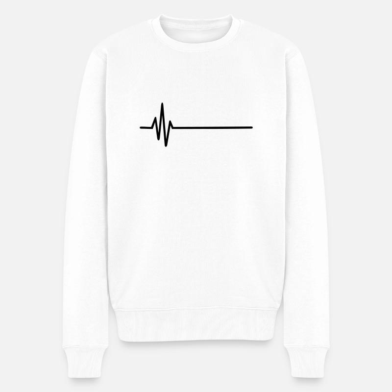 Frequenz - Männer Premium Bio Pullover - Weiß