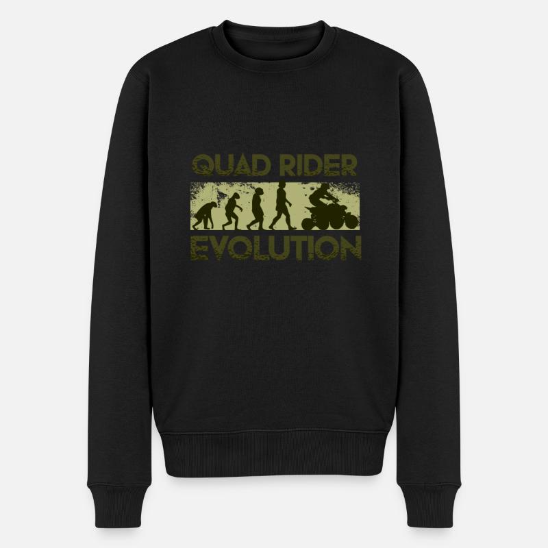 Quad Evolution - Männer Premium Bio Pullover - Schwarz