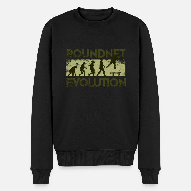 Roundnet Evolution - Männer Premium Bio Pullover - Schwarz