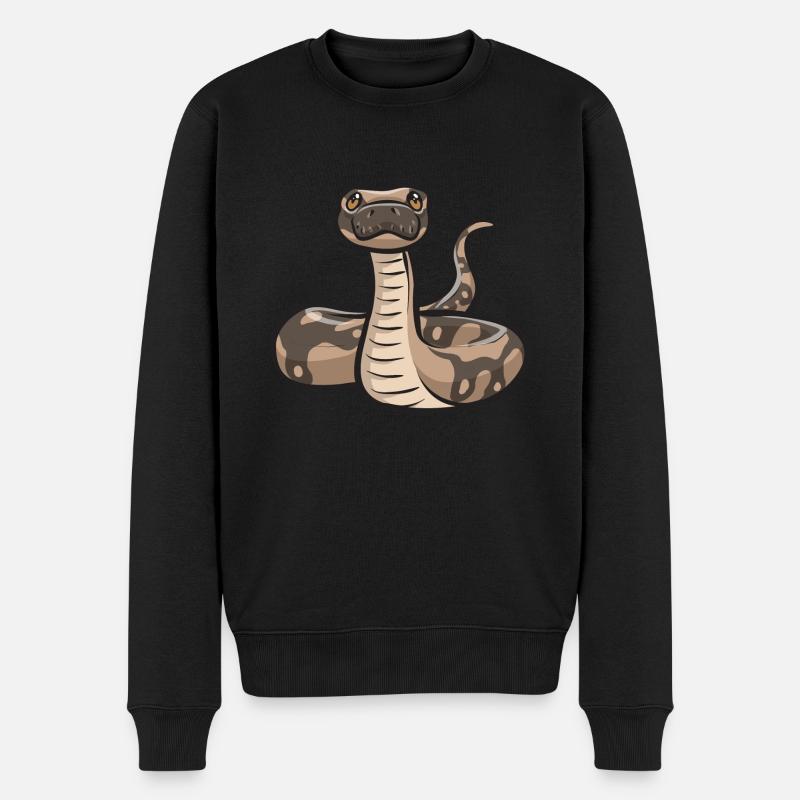 Ball Python Snake King Python - Men's Premium Organic Jumper - black