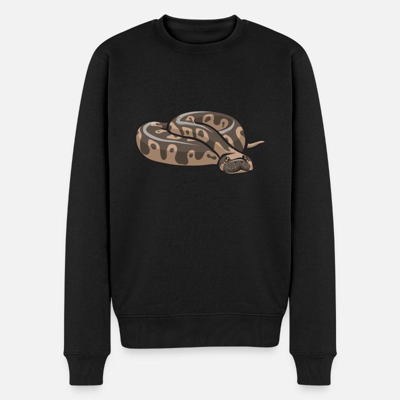 Ball Python Snake King Python - Men's Premium Organic Jumper - black