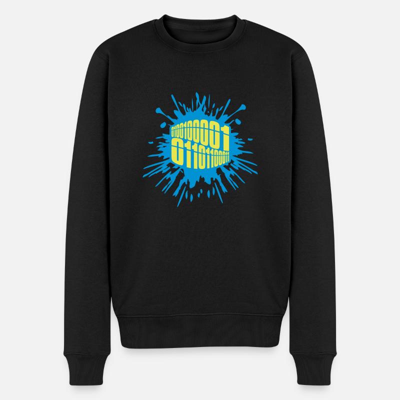 Binary Code Program Language - Men's Premium Organic Jumper - black