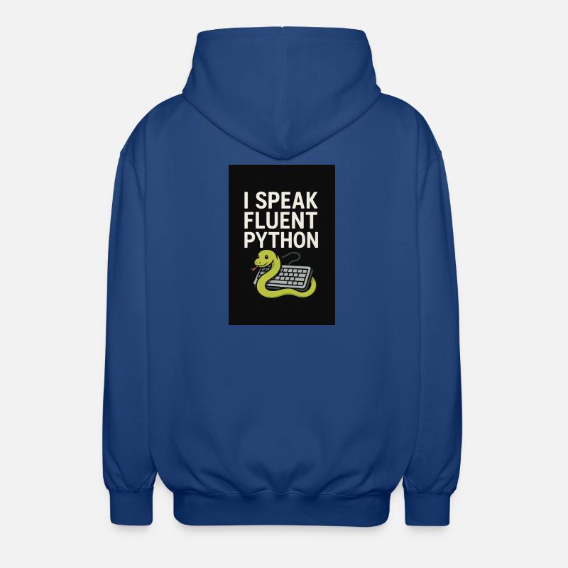 Python Coding Snake - Unisex Hooded Jacket - royal blue