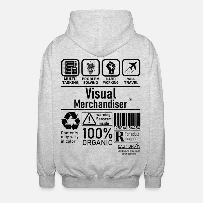 Visual Merchandiser multi tasking problem solving - Unisex Hooded Jacket - light heather grey