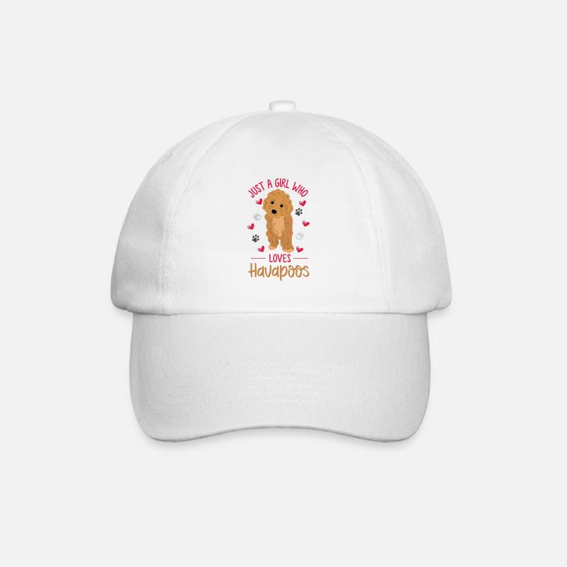 havapoo, havapoo havapoo mother, Havanese, - Baseball Cap - white/white