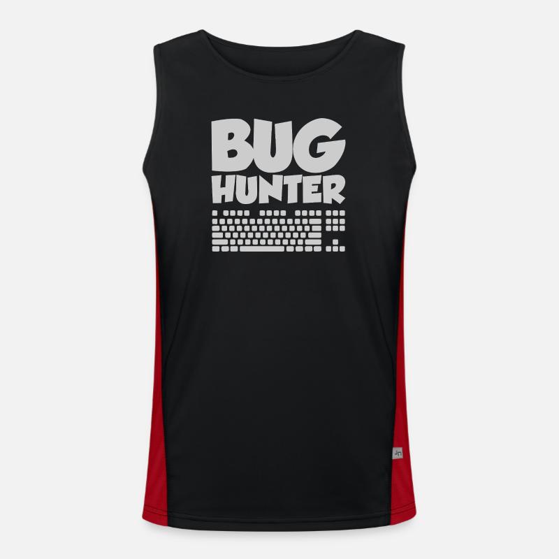 Funny Software Engineers Programmers Developers - Men's Functional Contrast Tank Top - black/red