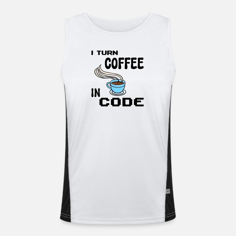 Code Programmierer Skripting Statement Developer - Funktionelles Kontrast-Tank Top für Männer - Weiß/Schwarz