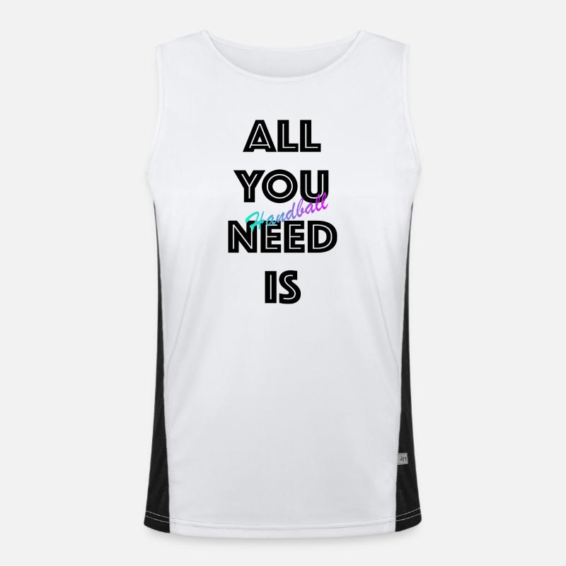 Handball Gradient Script - Men's Functional Contrast Tank Top - white/black