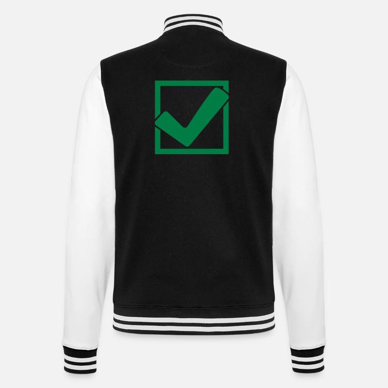 Rectangular hook logo - College Sweat Jacket - black/white