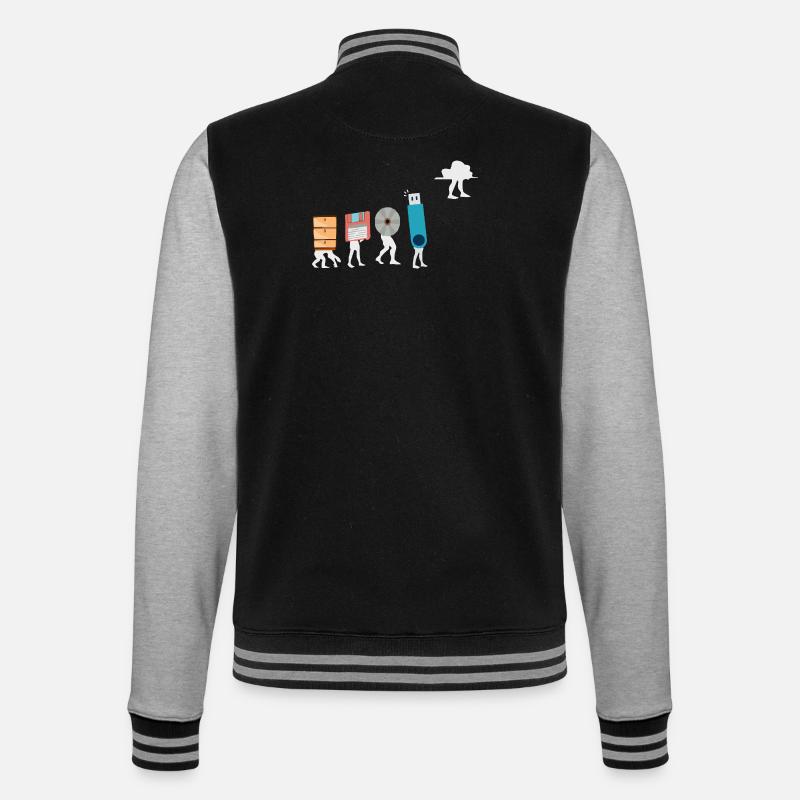 Cloud-Computing-Lustige Programmierer-Daten-KI-Software - College-Sweatjacke - Schwarz/Grau meliert