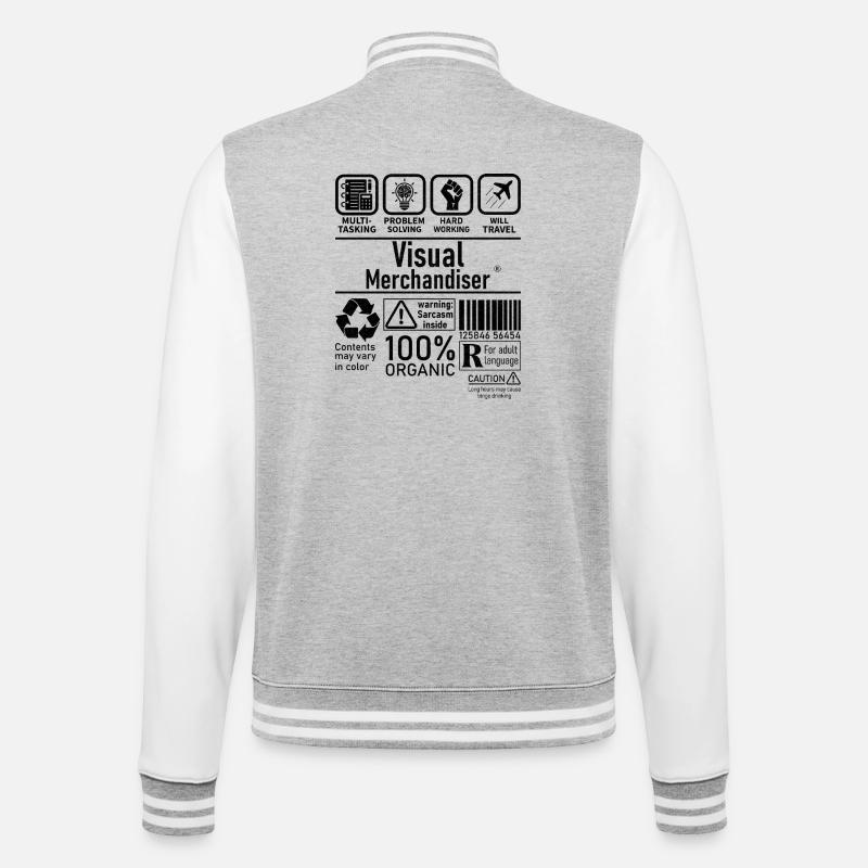 Visual Merchandiser multi tasking problem solving - College Sweat Jacket - heather grey/white
