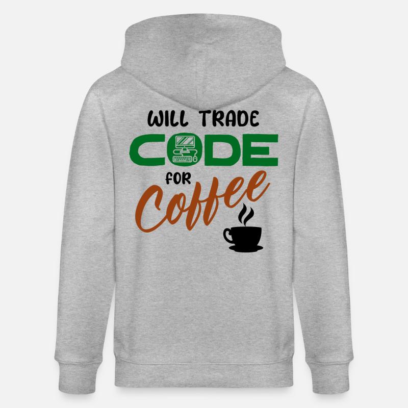 Code Statement Developer Computerfreak Informatik - Stanley/Stella Unisex Bio-Kapuzenjacke CULTIVATOR - Grau meliert