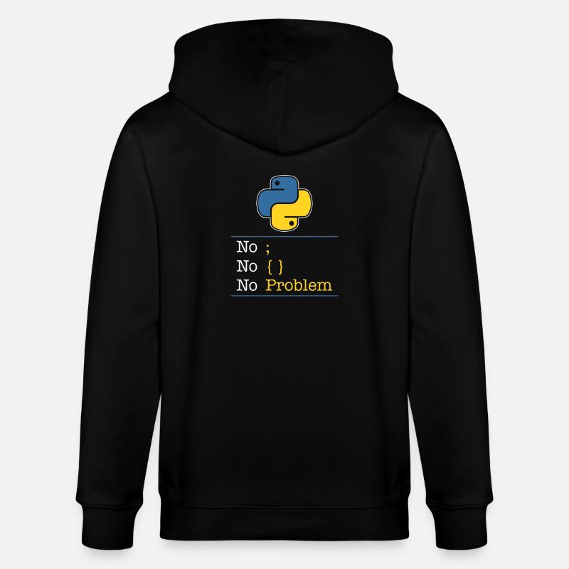 Python no problem - Stanley/Stella CULTIVATOR Unisex Organic Hooded Jacket - black