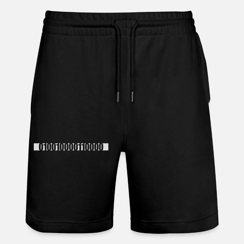 Binary Code Program Language - Stanley/Stella Trainer Unisex Organic Jogging Shorts - black