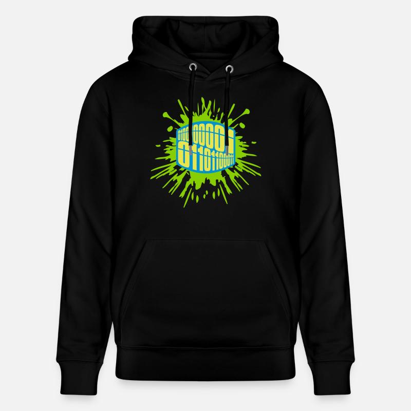 Binary Code Program Language - Stanley/Stella CRUISER Unisex Organic Hoodie - black