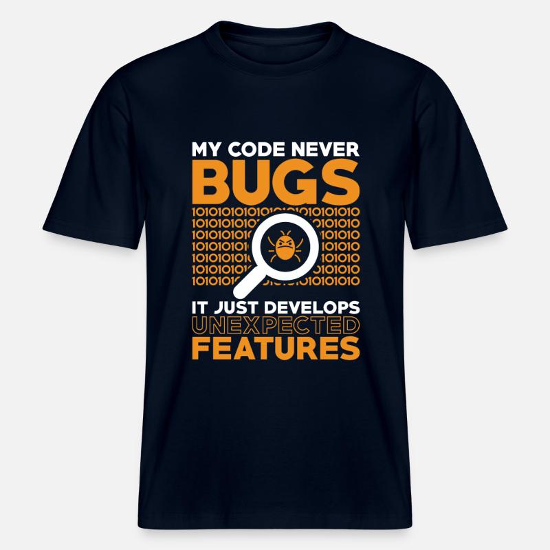 Programmer Developer Coder Code - RELAXED FIT Unisex Organic T-Shirt - french navy