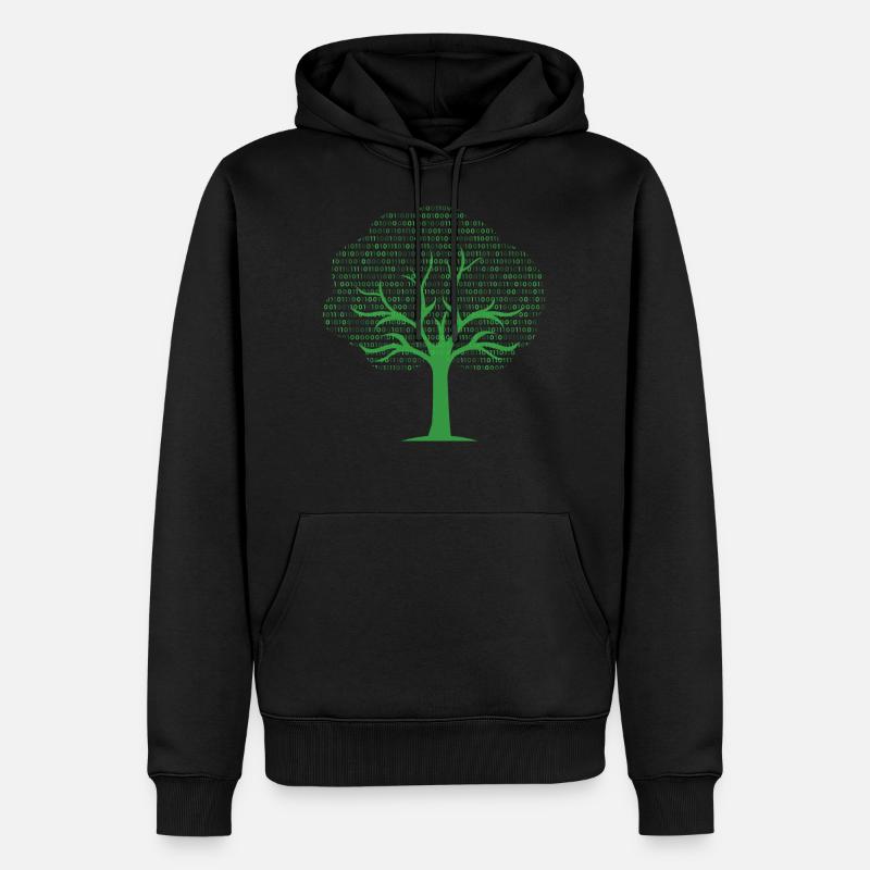 Binary Tree... Programmierer & Nerd - Männer Premium Bio Hoodie - Schwarz