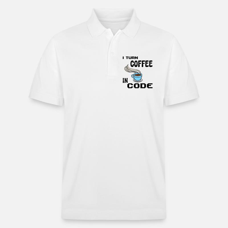 Code Programmer Scripting Statement Developer - Stanley/Stella Unisex Organic Polo Shirt PREPSTER - white