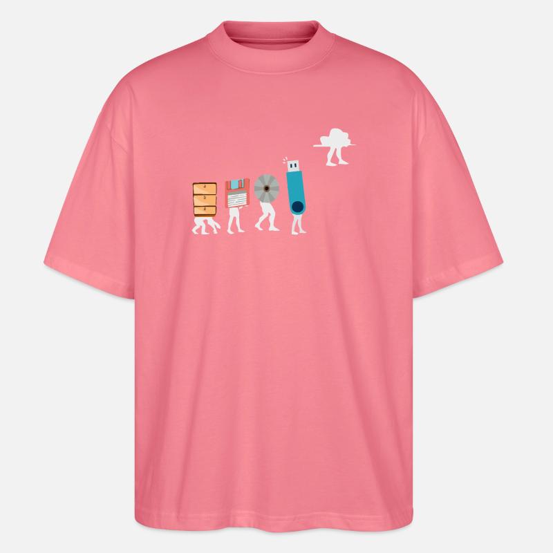 Cloud-Computing-Lustige Programmierer-Daten-KI-Software - Stanley/Stella Oversized Unisex Bio T-Shirt Blaster 2.0 - Pink