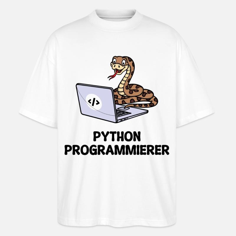 Programmer Computer Code Developer Statement - Stanley/Stella Oversized Unisex Organic T-shirt Blaster 2.0 - white