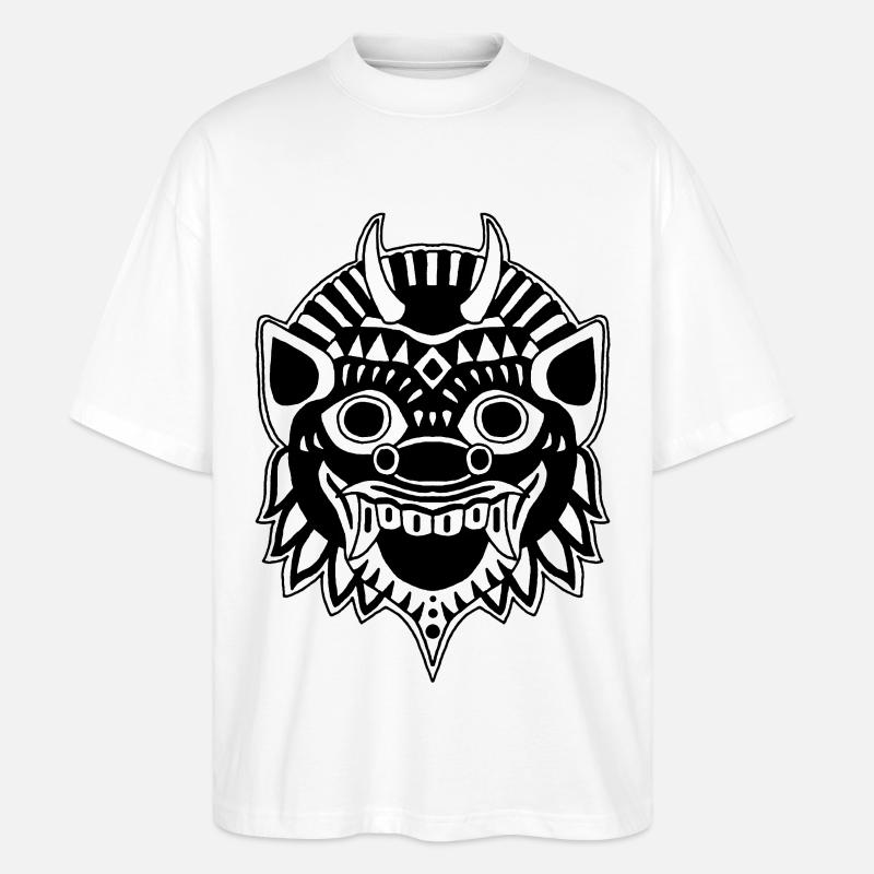 Drache oder Dämon? - Stanley/Stella Oversized Unisex Bio T-Shirt Blaster 2.0 - Weiß