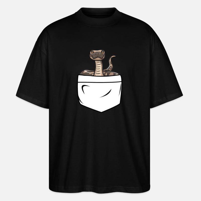 Ball Python Snake King Python - Stanley/Stella Oversized Unisex Organic T-shirt Blaster 2.0 - black