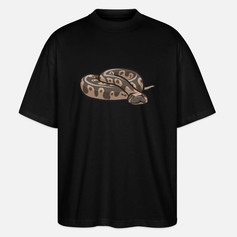 Ball Python Snake King Python - Stanley/Stella Oversized Unisex Organic T-shirt Blaster 2.0 - black